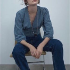 Zara Gingham Top